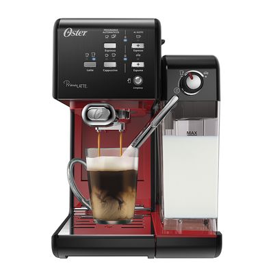 Cafetera automática PrimaLatte™ Oster® con 19 bares, en color negro con  interior rojo - Oster