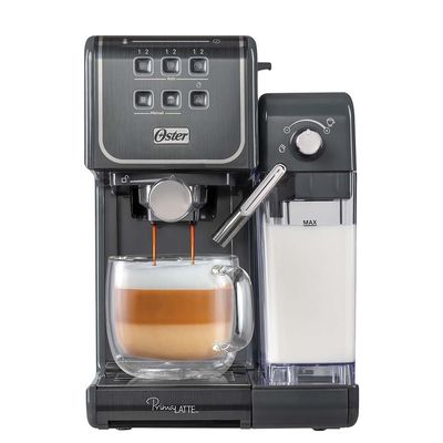 Oster cafetera espresso semiautomática negra BVSTEM5501B (rojo)