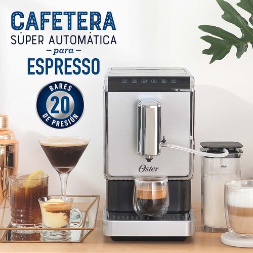 Cafetera espresso, Latte & Cappuccino Maker- 10 piezas todo en uno Espresso  Maker con vapor de leche (Incluye: Molinillo de grano de café, 2 tazas