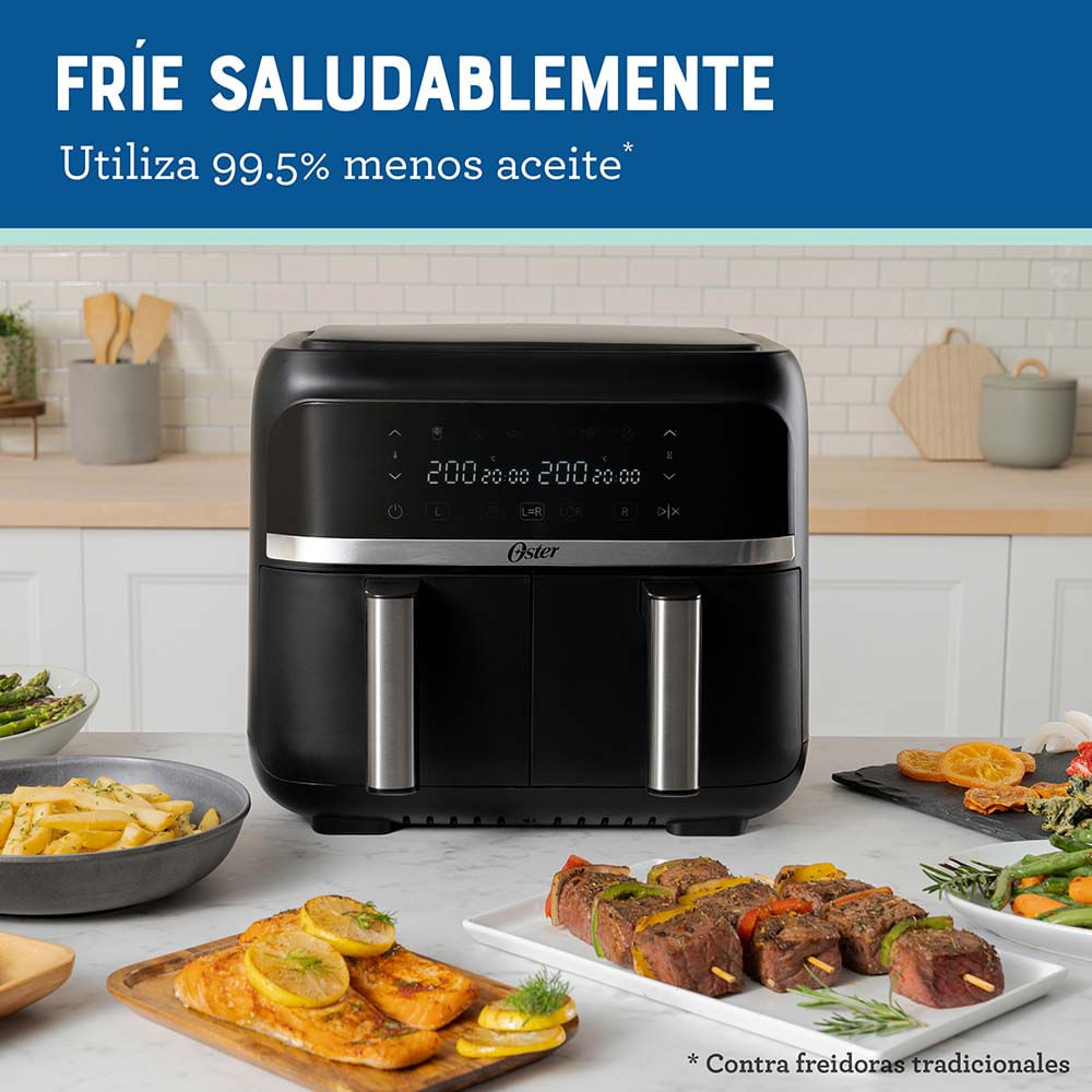 Oster® Freidora De Aire Dual, Con Recubrimiento Antiadherente ...