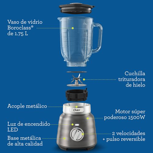 Vaso de best sale vidrio oster reversible